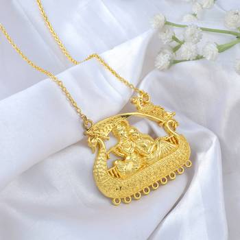 Dzine Trendz Radha Krishna Pendant Fashion Accessory Gold Plated 5×3 cm 1