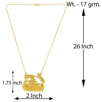 Dzine Trendz Radha Krishna Pendant Fashion Accessory Gold Plated 5×3 cm 2