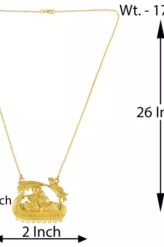 Dzine Trendz Radha Krishna Pendant Fashion Accessory Gold Plated 5×3 cm