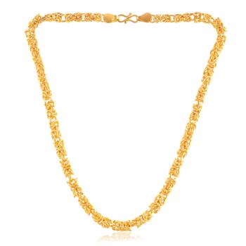 Brass micron gold thick heavy chain necklace men women 1