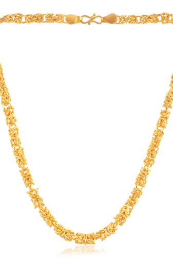 Brass micron gold thick heavy chain necklace men women