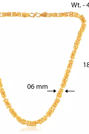 Brass micron gold thick heavy chain necklace men women
