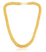 Brass micron gold thick heavy chain necklace men women