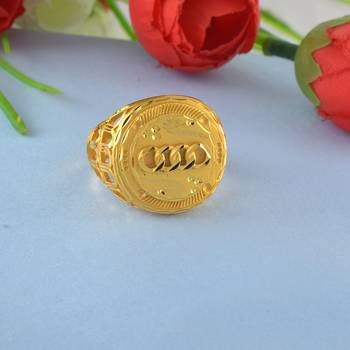 Brass micron audi symbol finger ring men 1