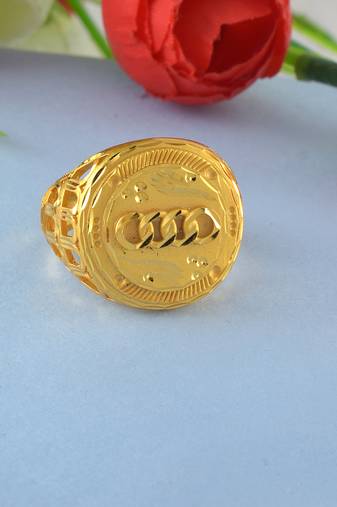 Brass micron audi symbol finger ring men