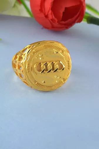 Brass micron audi symbol finger ring men
