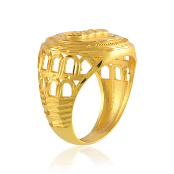 Brass micron audi symbol finger ring men 2