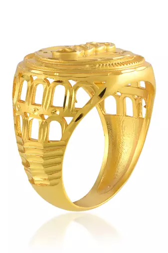 Brass micron audi symbol finger ring men