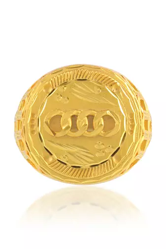 Brass micron audi symbol finger ring men