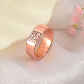 Pure copper imitation diamond finger ring challa for men women 1