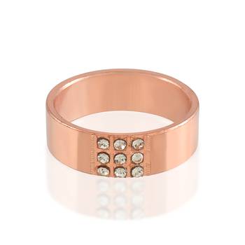 Pure copper imitation diamond finger ring challa for men women 2