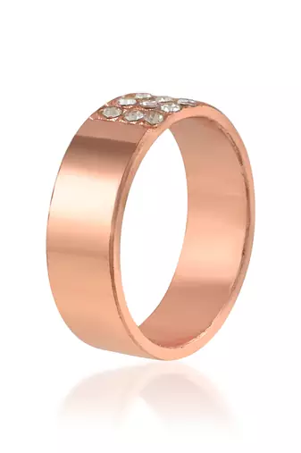 Pure copper imitation diamond finger ring challa for men women