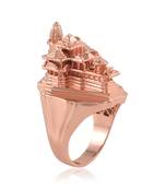 Pure copper ram mandir model heavy finger ring for men