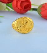 Brass micron sikh khanda finger ring