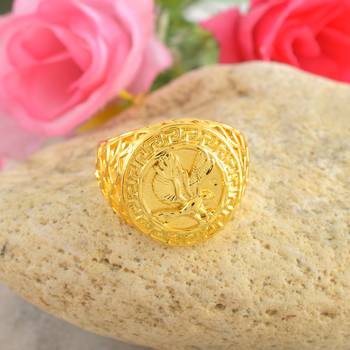Brass micron 1 gram gold men finger ring 1