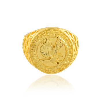 Brass micron 1 gram gold men finger ring 4