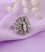 Brass silver fashion jewellery spider finger ring men women