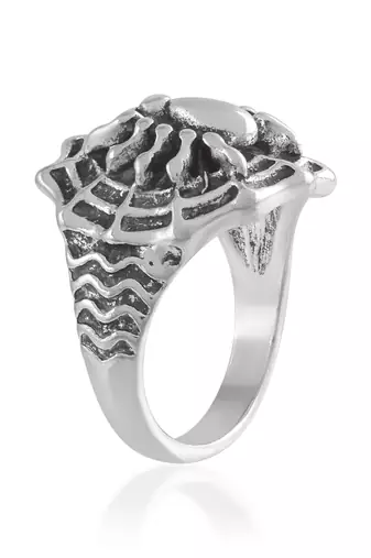 Brass silver fashion jewellery spider finger ring men women
