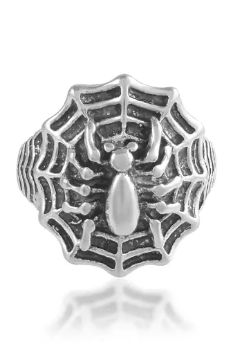 Brass silver fashion jewellery spider finger ring men women