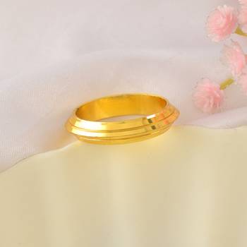 Brass gold conical challa finger ring men women 1