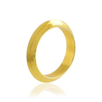 Brass gold conical challa finger ring men women 2