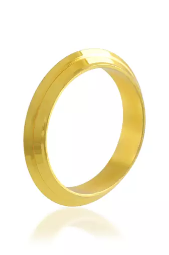Brass gold conical challa finger ring men women