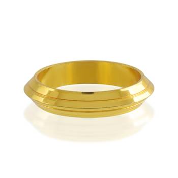 Brass gold conical challa finger ring men women 3