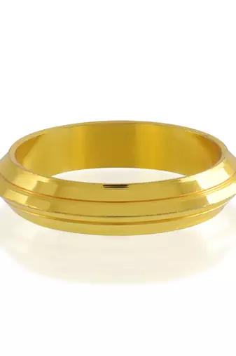 Brass gold conical challa finger ring men women