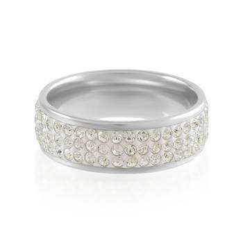 Brass silver imitation diamond challa finger ring men women 2