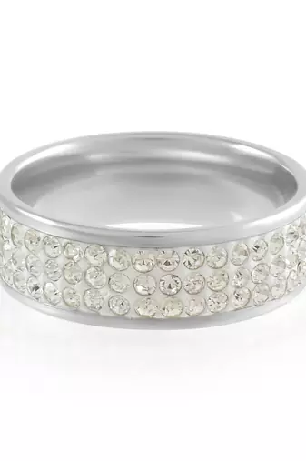 Brass silver imitation diamond challa finger ring men women