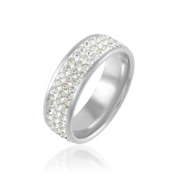 Brass silver imitation diamond challa finger ring men women 3