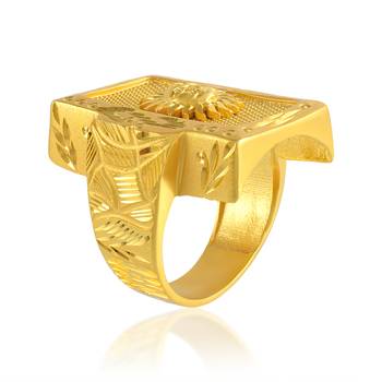 Brass micron big size sun finger ring men 3