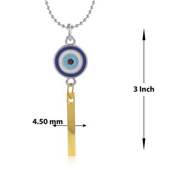 Bass gold bar evil eye pendant 2