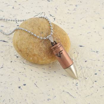 Copper bullet shape pendant for men boys 1