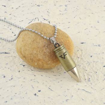 Brass bullet shape pendant for men boys 1