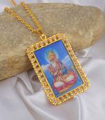 Brass goldplated big pictoral jhule lal sindhi jewellery pendant