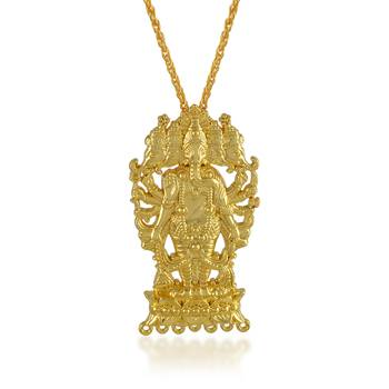 Dzine Trendz Brass Pendant Gold Plated 4