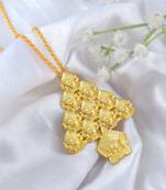 Dzine Trendz Durga Face Pendant Gold Plated Jewellery