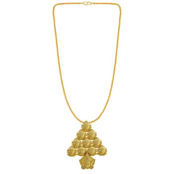 Dzine Trendz Durga Face Pendant Gold Plated Jewellery 2