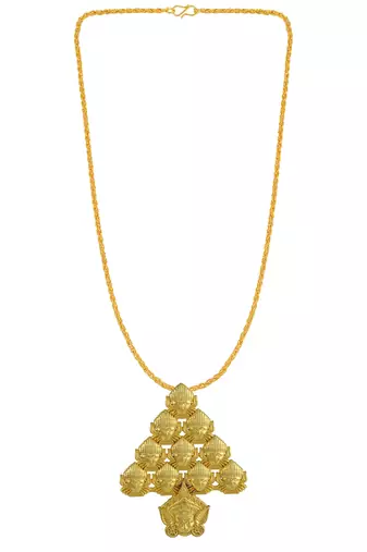 Dzine Trendz Durga Face Pendant Gold Plated Jewellery
