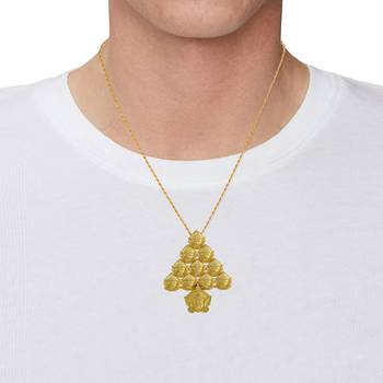 Dzine Trendz Durga Face Pendant Gold Plated Jewellery 3