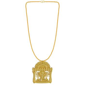 Brass & 24Kt Gold Plated Vishwaroopam Pendant with 10 Avatar Motifs 2