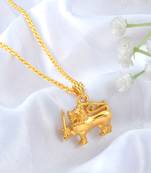Brass gold sri lanka lion pendant fashion jewellery