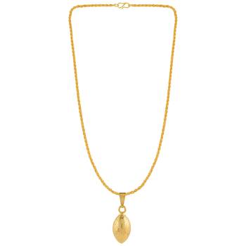 Brass gold nariyal shape coconut pendant gold 2