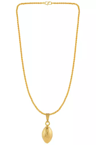 Brass gold nariyal shape coconut pendant gold