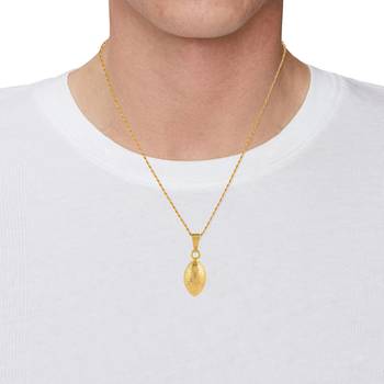 Brass gold nariyal shape coconut pendant gold 3