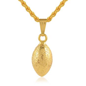 Brass gold nariyal shape coconut pendant gold 4