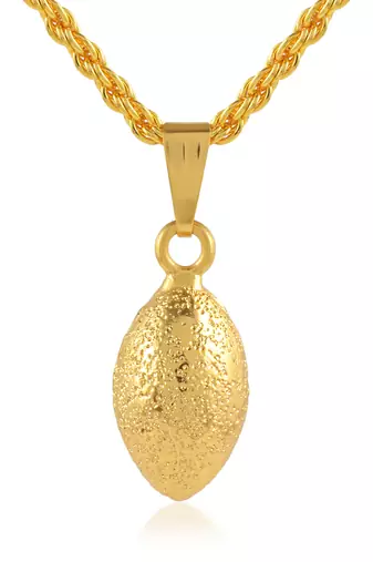 Brass gold nariyal shape coconut pendant gold