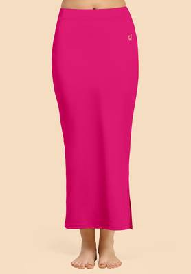 Trendmalls Pink Nylon Soft Petticoat Skirts for Women Saree Shape Wear  1