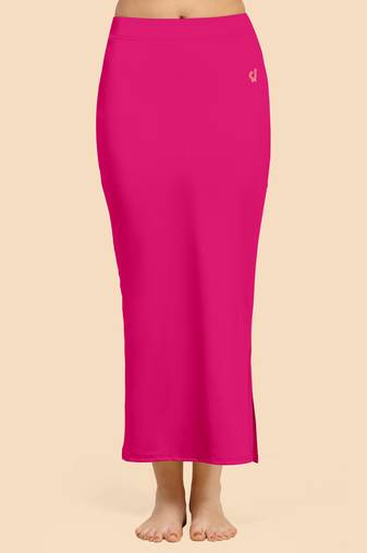 Pink Nylon Soft Petticoat Skirts for Women Saree Shape Wear 
